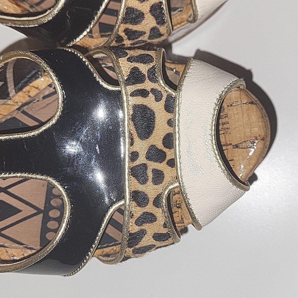 Jessica Simpson Wedges, size 7, light weight, leopard print - Picture 3 of 7